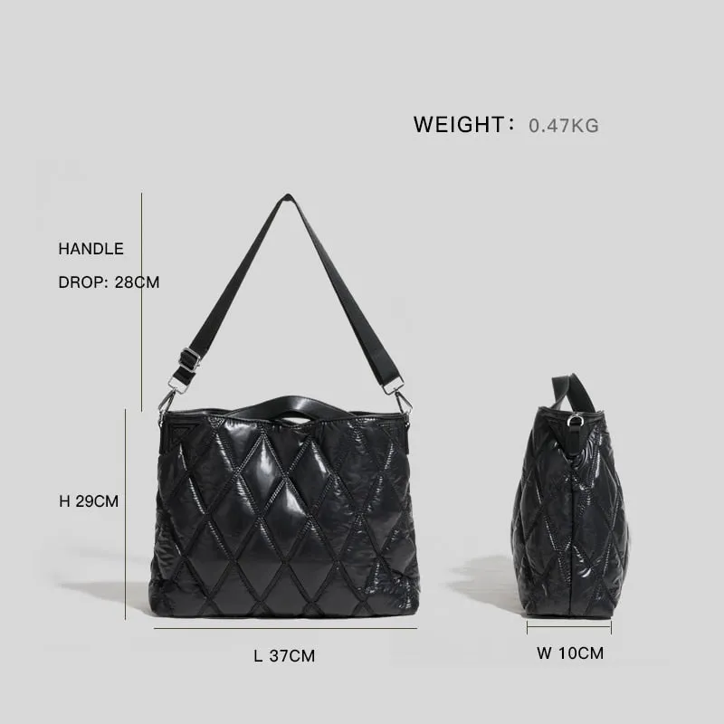 Marla Diamond Quilted Puffer Totes - 5 Colors