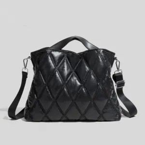 Marla Diamond Quilted Puffer Totes - 5 Colors