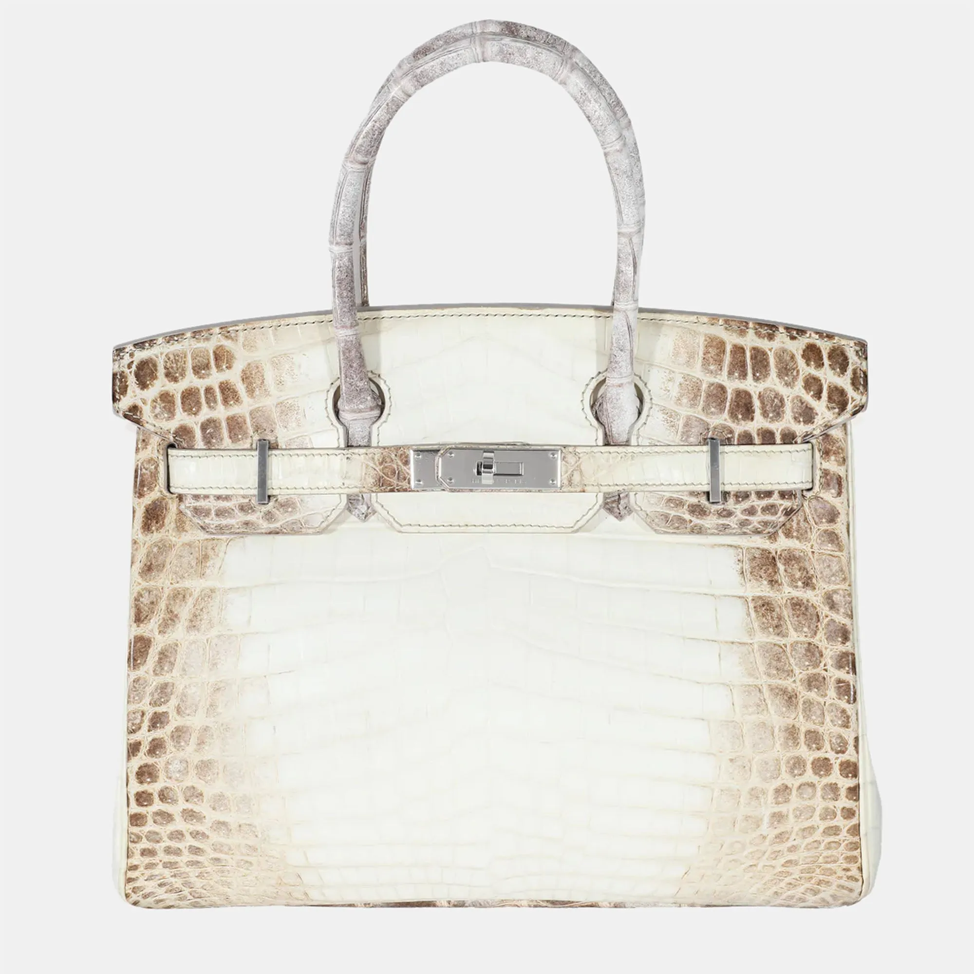 Matte White Himalaya Niloticus Crocodile Birkin 30 PHW