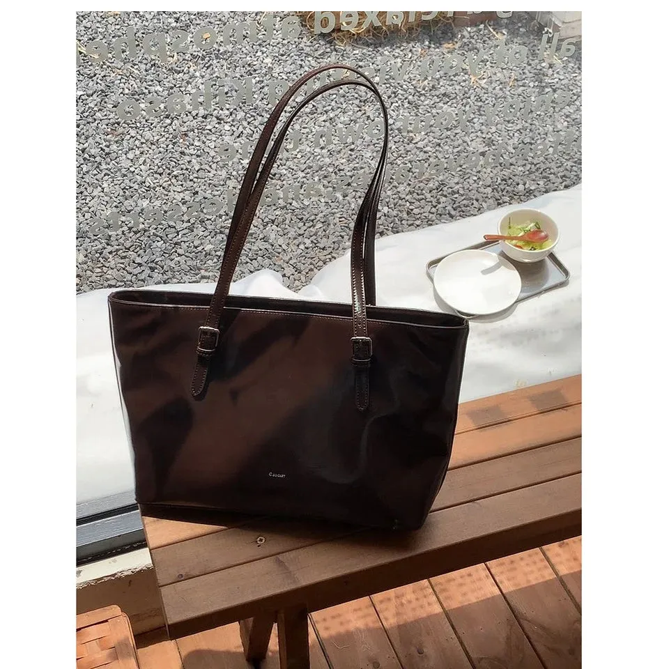 MAYTRENDS  -  Shoulder Bags for Women Oil Wax Leather Handbag Tote Crossbody Bag Vintage Satchels Women Bags Designer Handbag High Quality