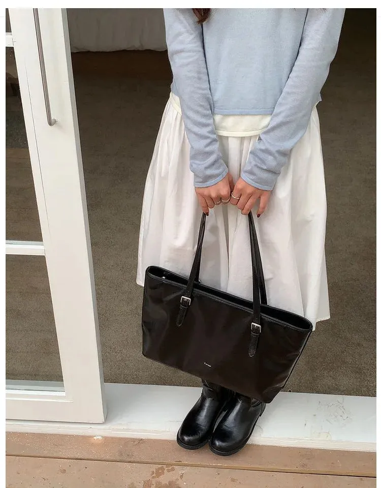 MAYTRENDS  -  Shoulder Bags for Women Oil Wax Leather Handbag Tote Crossbody Bag Vintage Satchels Women Bags Designer Handbag High Quality