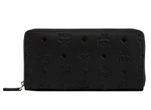 MCM Aren Monogram Leather Zip Around