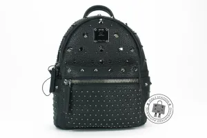 Mcm MWK5AVE88 Extra Mini Bebe Boo Swarovski Crystals Black / TI001  Leather Mini Backpacks Shw