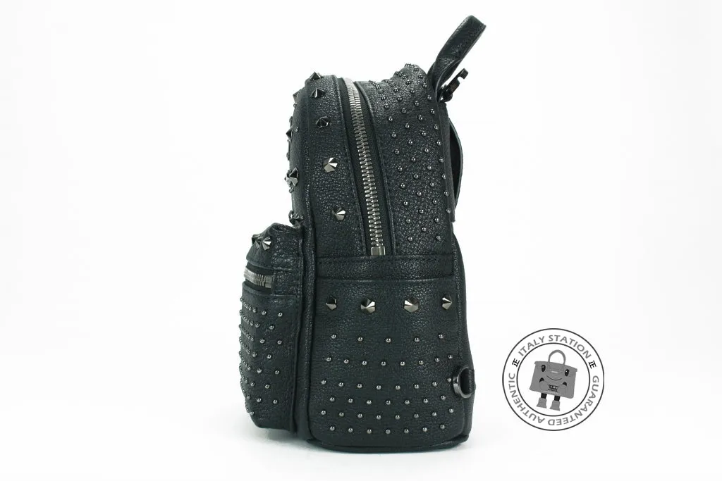 Mcm MWK5AVE88 Extra Mini Bebe Boo Swarovski Crystals Black / TI001  Leather Mini Backpacks Shw