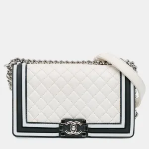 Medium Bicolor Lambskin and Rubber Boy Flap