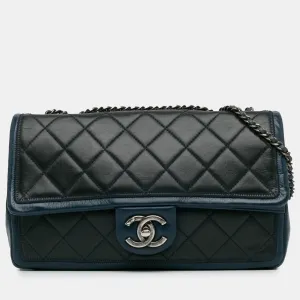 Medium Bicolor Lambskin Graphic Flap