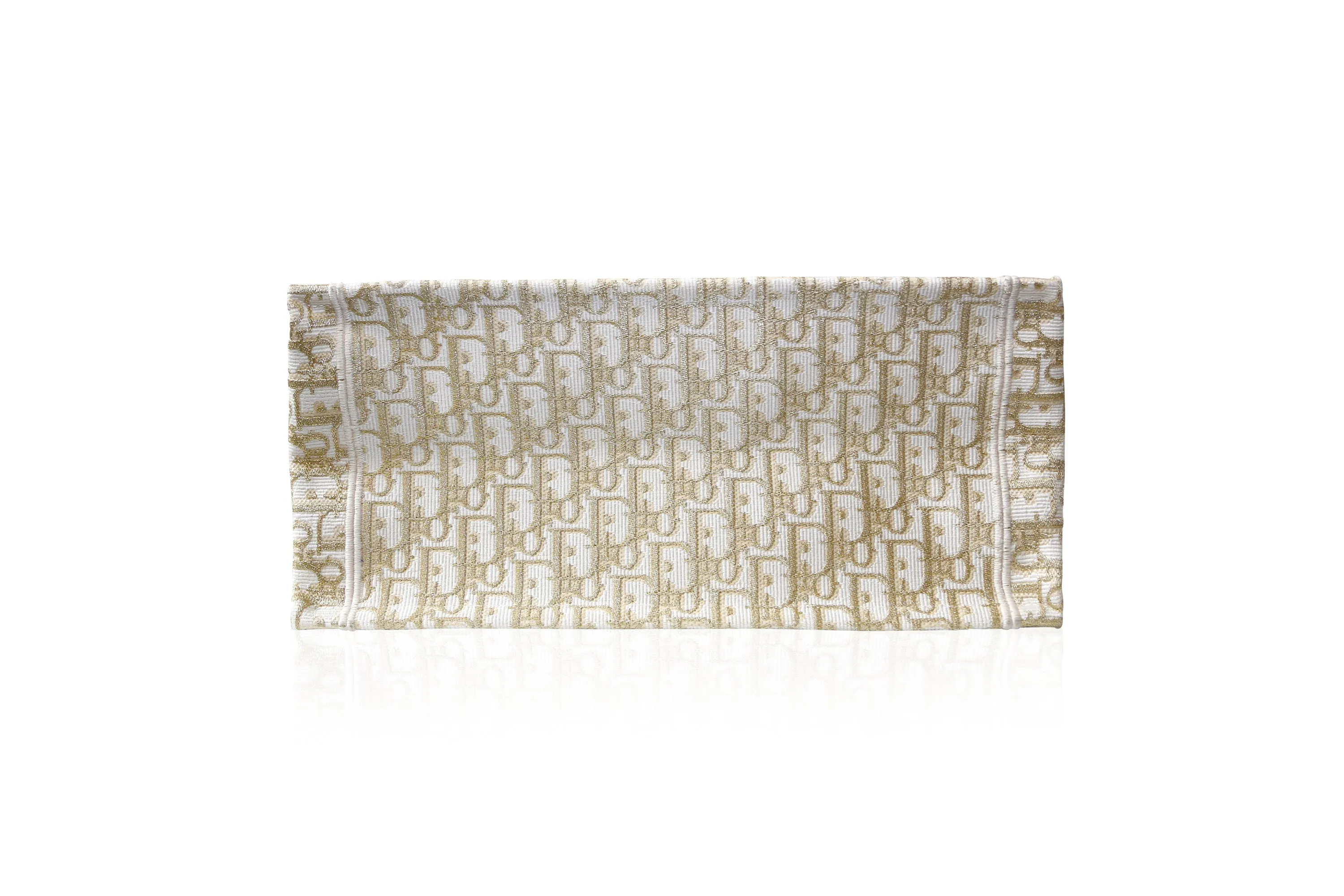 Medium Dior Book Tote White and Gold