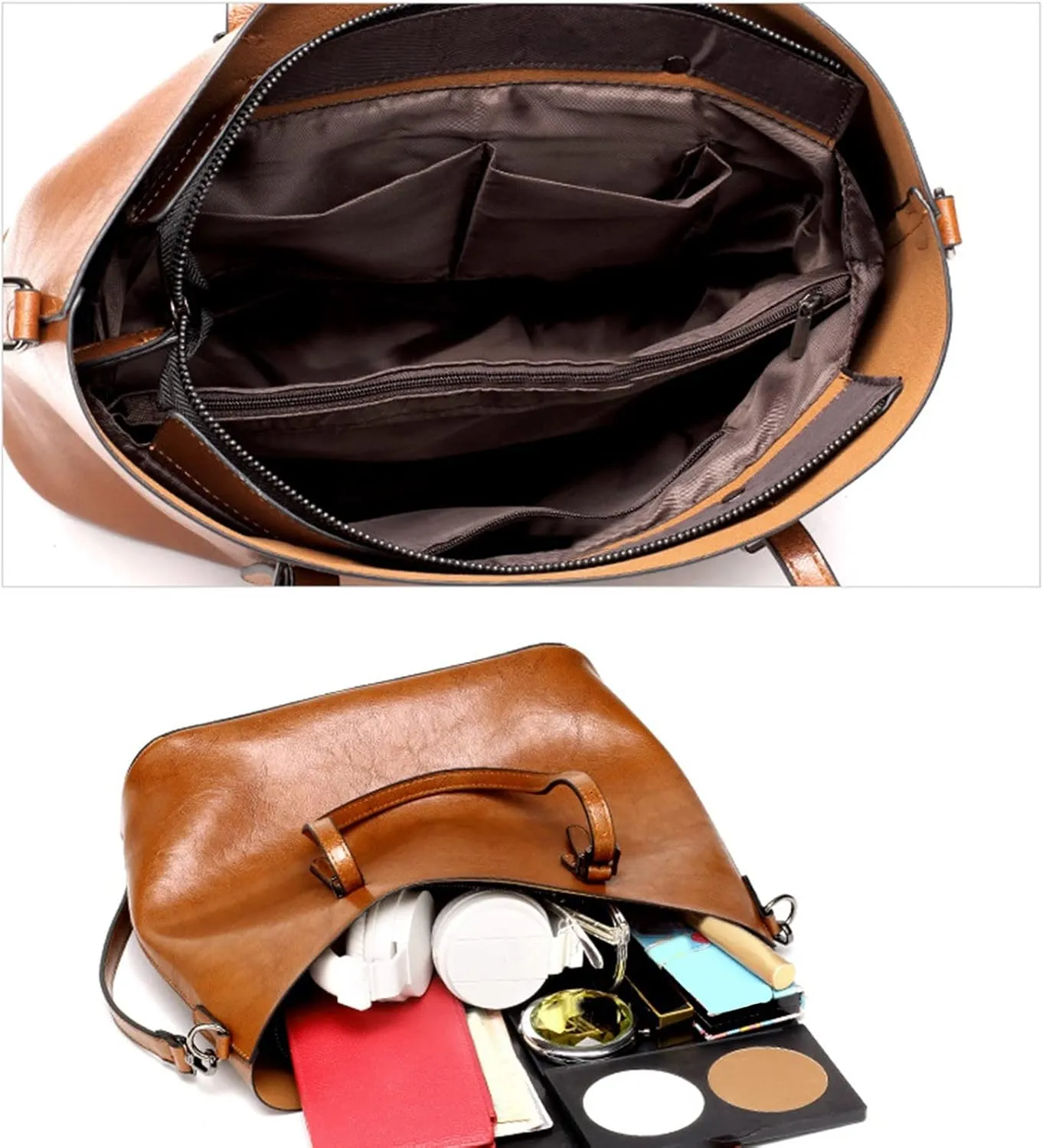Medium Hobo Bags for Women Top Handle Satchel Shoulder Purse Bucket Handbag Hobo, Silver