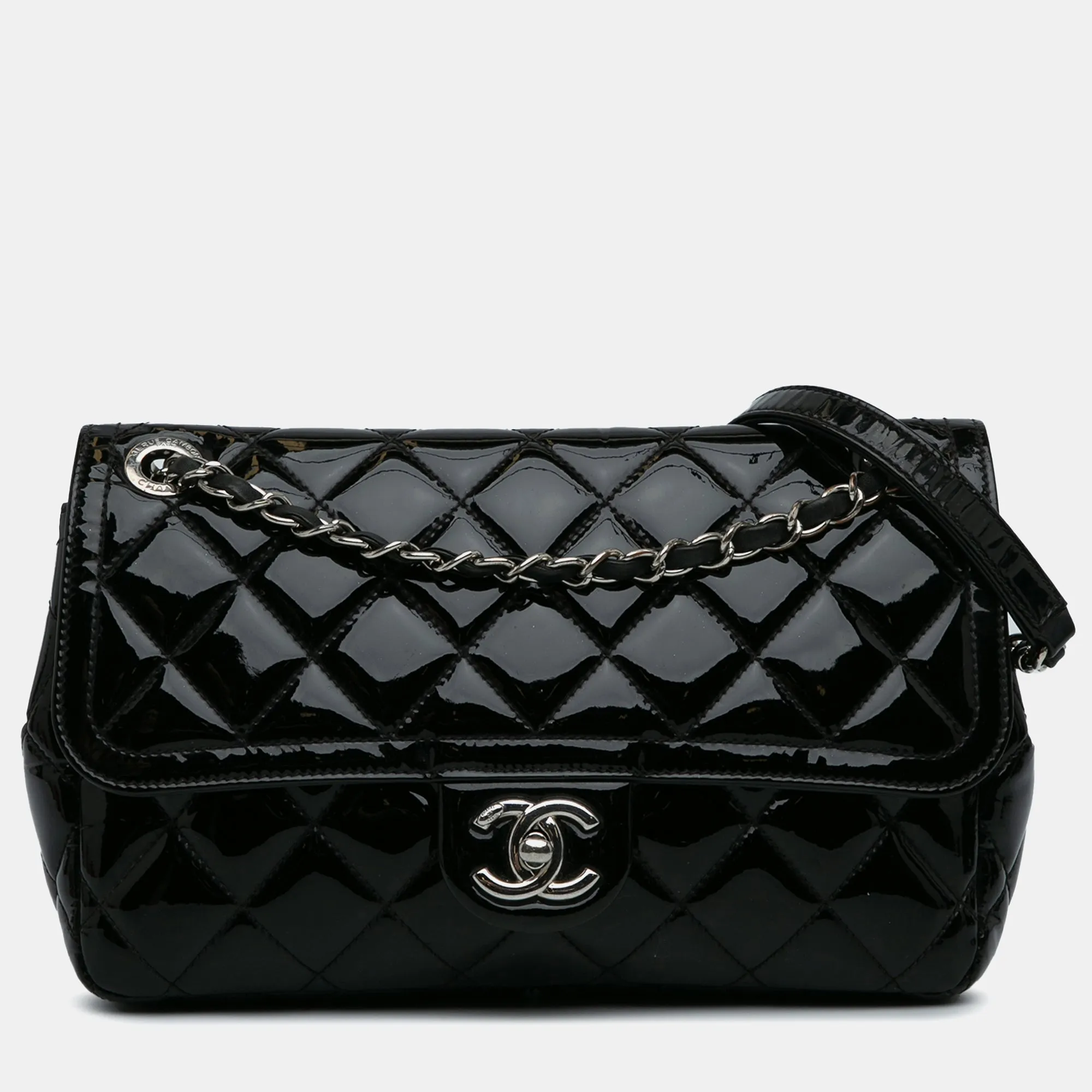 Medium Patent Coco Shine Flap Bag
