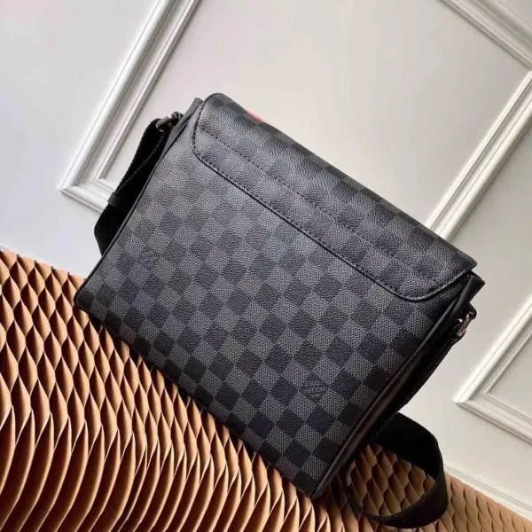 Men&#8217;s District Pm Messenger Map Print Damier Graphite Canvas Shoulder Bag N40238 2019 Collection