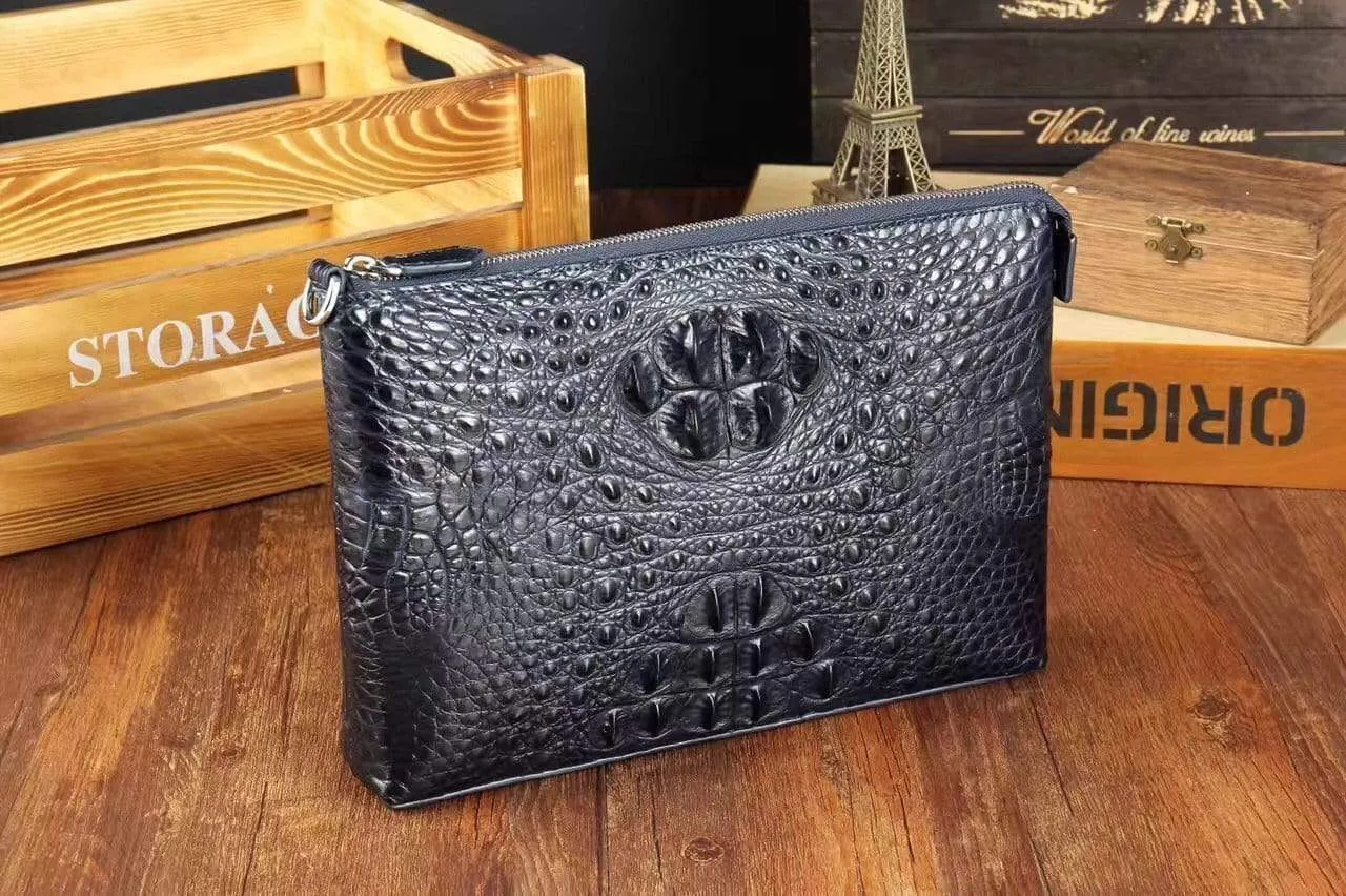 Men's Genuine Crocodile Leather Clutch Bag