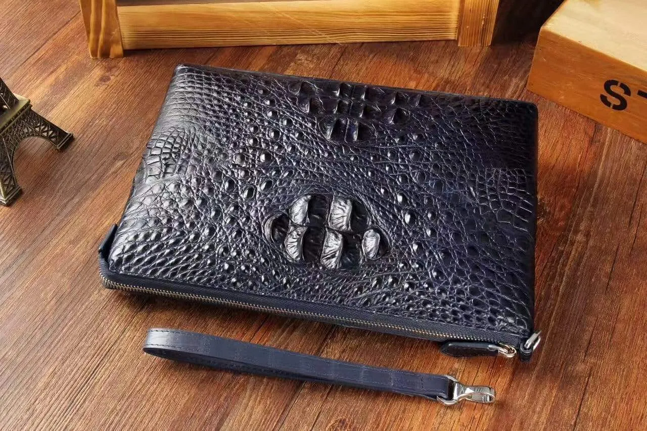 Men's Genuine Crocodile Leather Clutch Bag