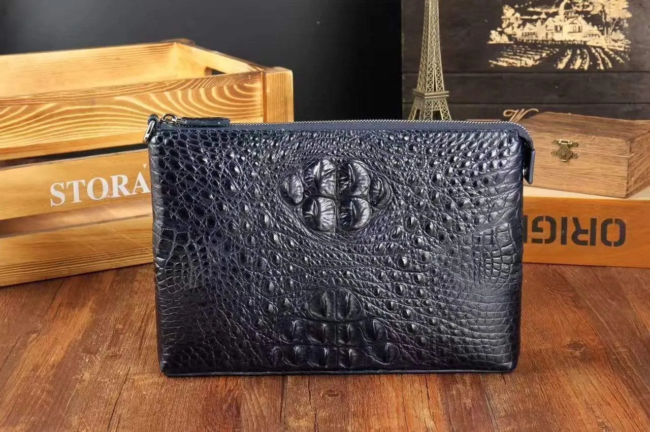 Men's Genuine Crocodile Leather Clutch Bag