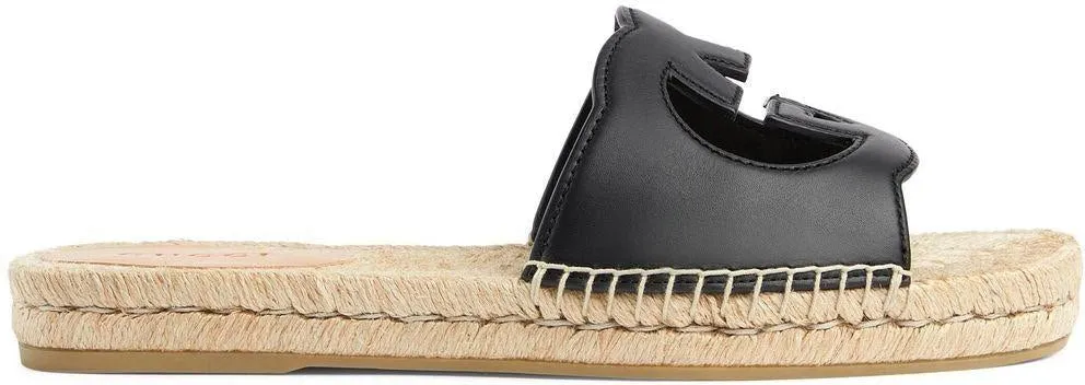 Men's Make A Statement With These IconicInterlocking G Slides in Black | Size 10 | 725260US000
