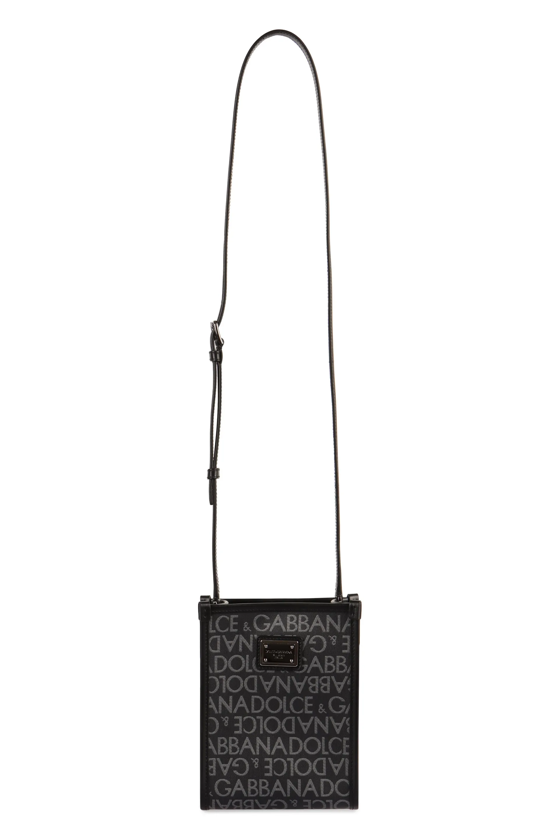 Men's Messenger Bag With Logo in Black | BM3025AJ705 Color 8B969