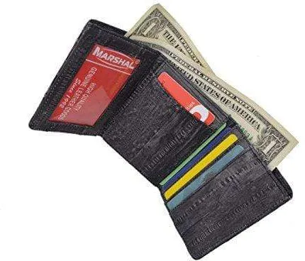 Men's Waterproof Eel Skin Slim Credit Card ID Holder Trifold Wallet