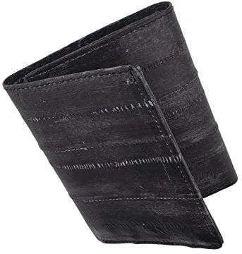 Men's Waterproof Eel Skin Slim Credit Card ID Holder Trifold Wallet