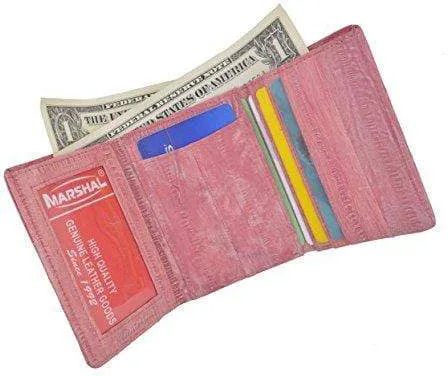 Men's Waterproof Eel Skin Slim Credit Card ID Holder Trifold Wallet