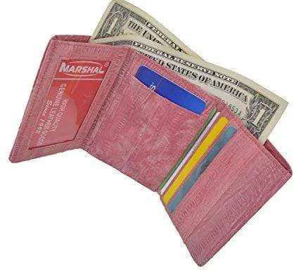 Men's Waterproof Eel Skin Slim Credit Card ID Holder Trifold Wallet