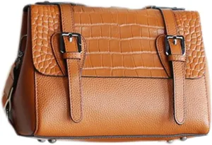 Messenger Bag Women's Unique Leather Shoulder Bags Envelope Clutch Purse with Cross-body Chain Strap