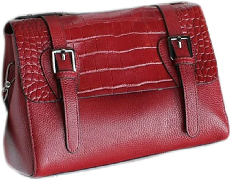 Messenger Bag Women's Unique Leather Shoulder Bags Envelope Clutch Purse with Cross-body Chain Strap