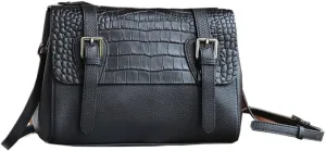 Messenger Bag Women's Unique Leather Shoulder Bags Envelope Clutch Purse with Cross-body Chain Strap