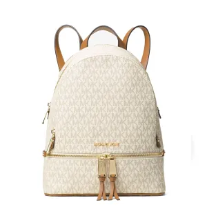 Michael Kors - Rhea Medium Vanilla logoed Backpack - 30S7GEZB1B - VANILLA