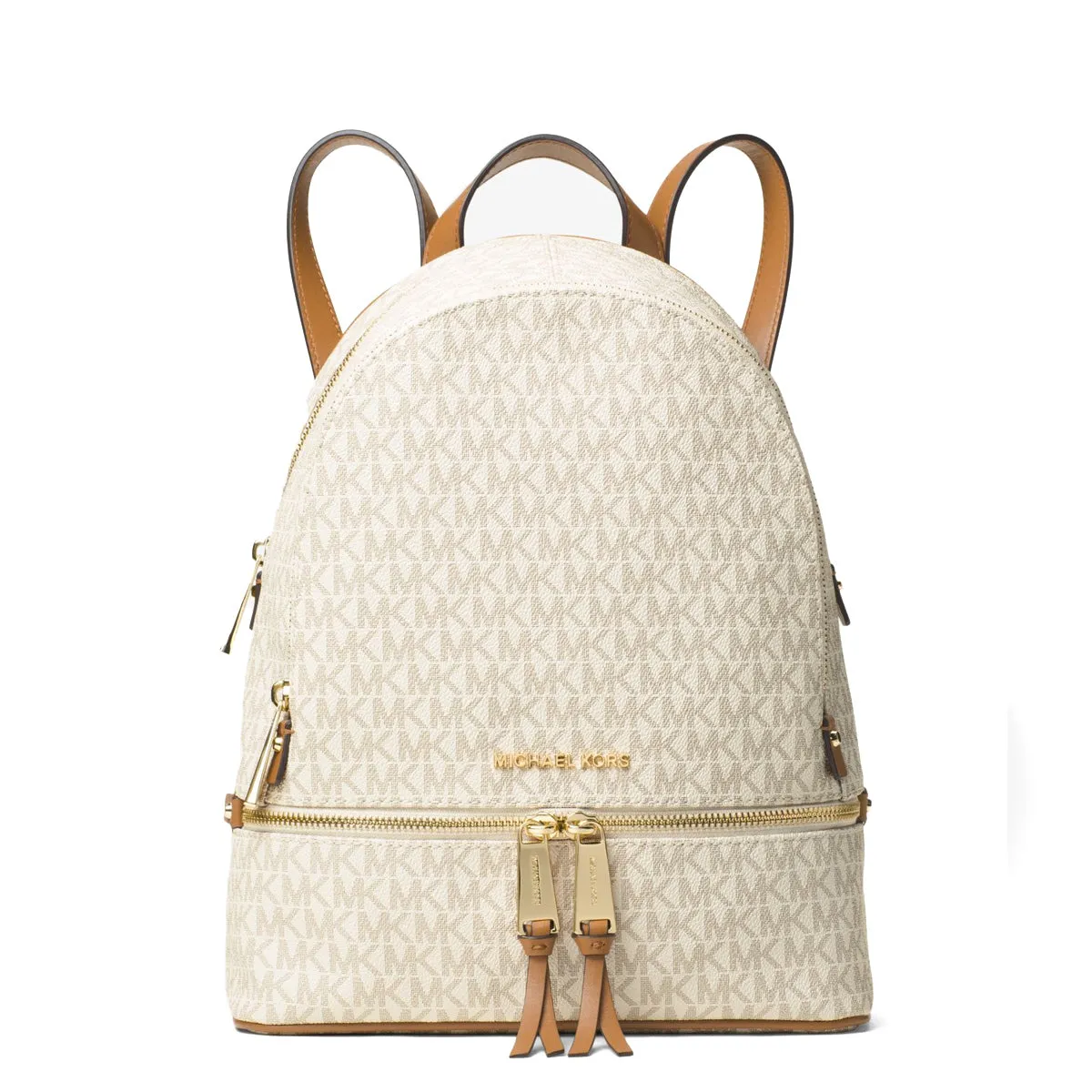 Michael Kors - Rhea Medium Vanilla logoed Backpack - 30S7GEZB1B - VANILLA
