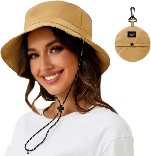 MIDNIGHTSUN Waterproof Bucket Hat Women Packable Outdoor Fishing Lightweight Men UV Protection Summer Sun Hat