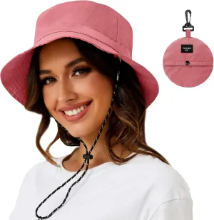 MIDNIGHTSUN Waterproof Bucket Hat Women Packable Outdoor Fishing Lightweight Men UV Protection Summer Sun Hat