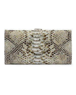 Mila Trifold Wallet: Camel Snake
