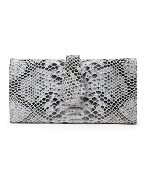 Mila Trifold Wallet: Ebony Snake