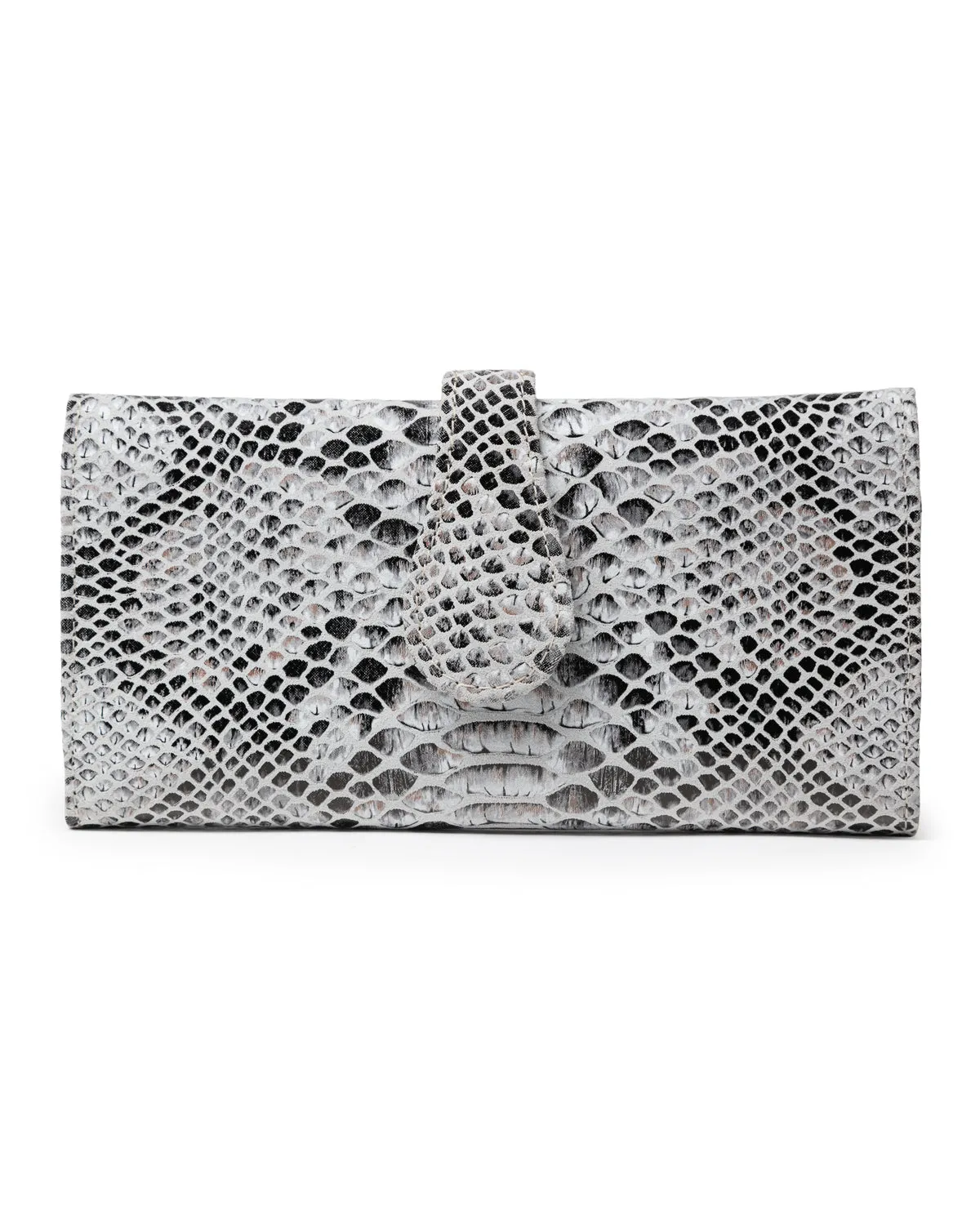 Mila Trifold Wallet: Ebony Snake