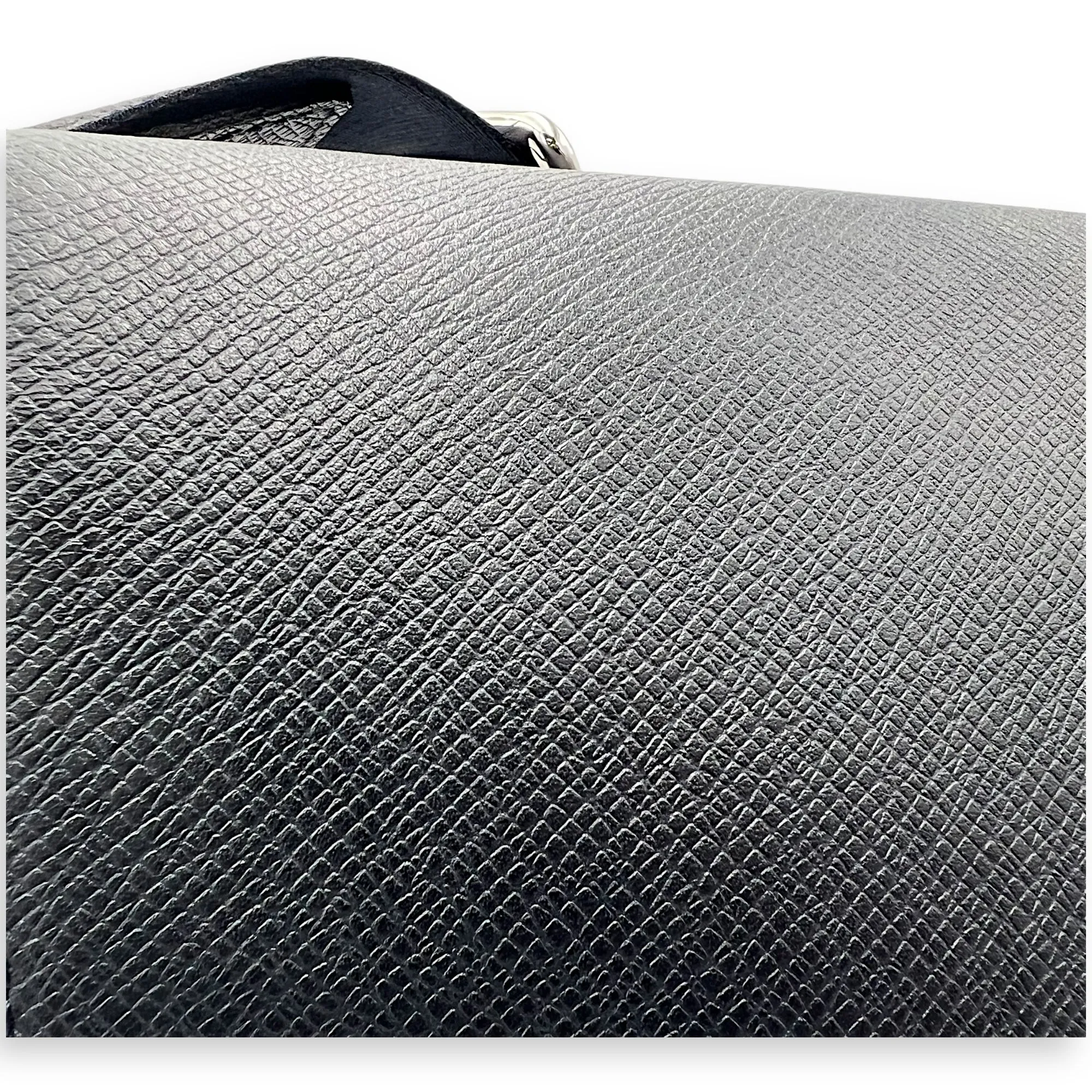 Milo Blue Messenger in Taiga Leather, Silver hardware