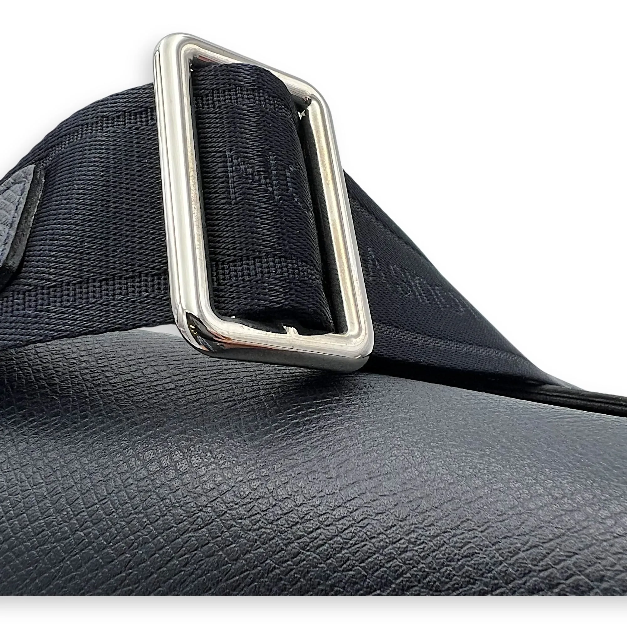 Milo Blue Messenger in Taiga Leather, Silver hardware