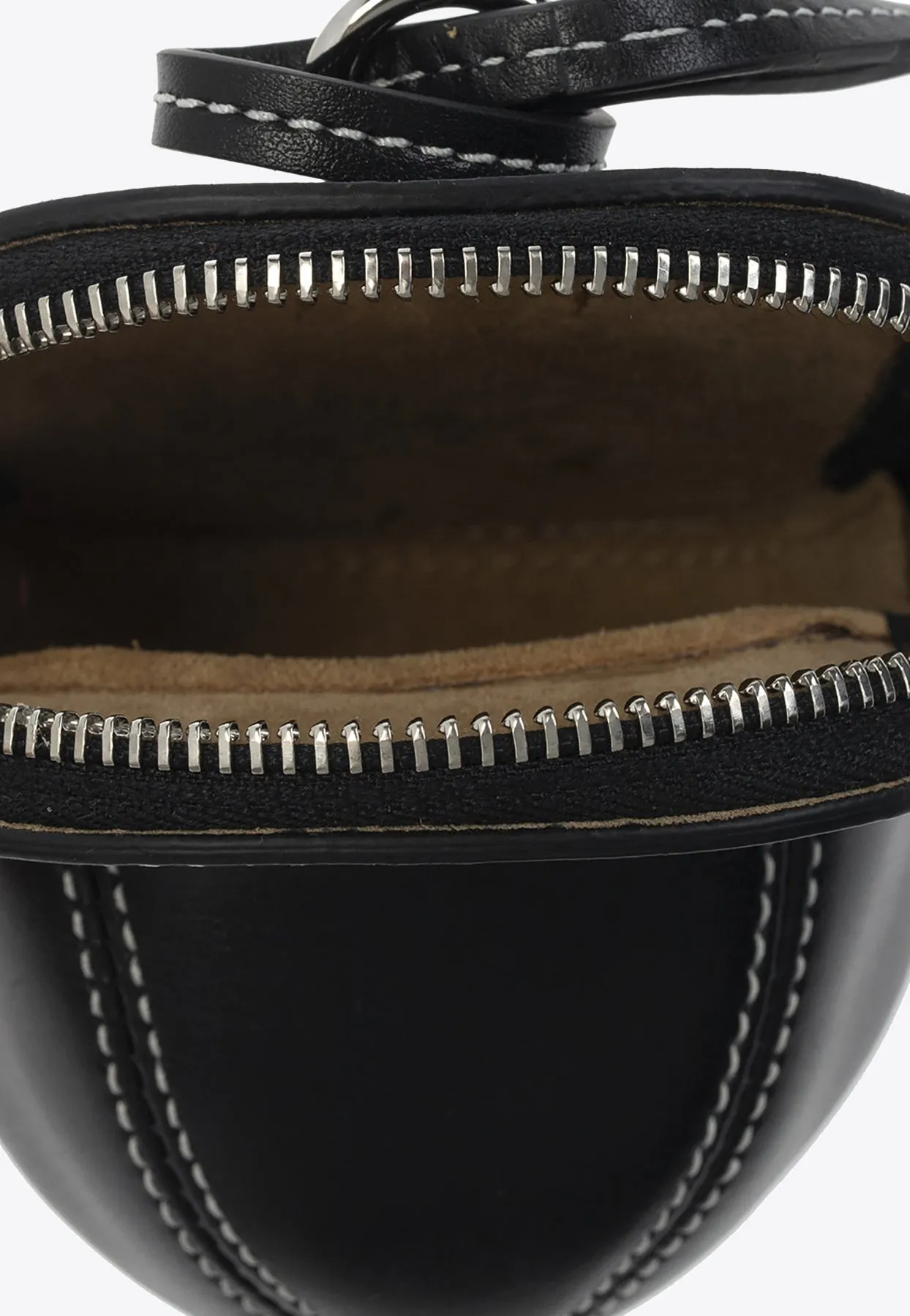 Mini Cap-Shaped Leather Crossbody Bag