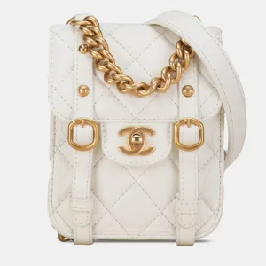 Mini Crinkled Calfskin City School Flap