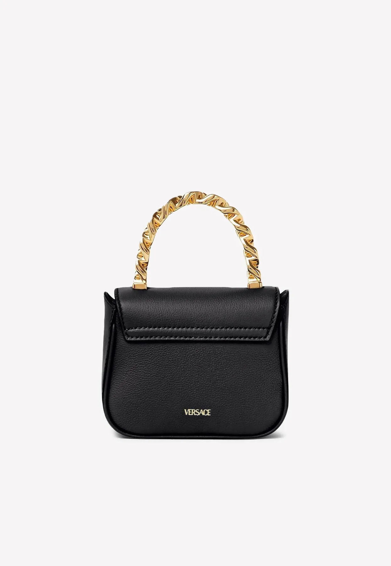 Mini La Medusa Leather Top Handle Bag