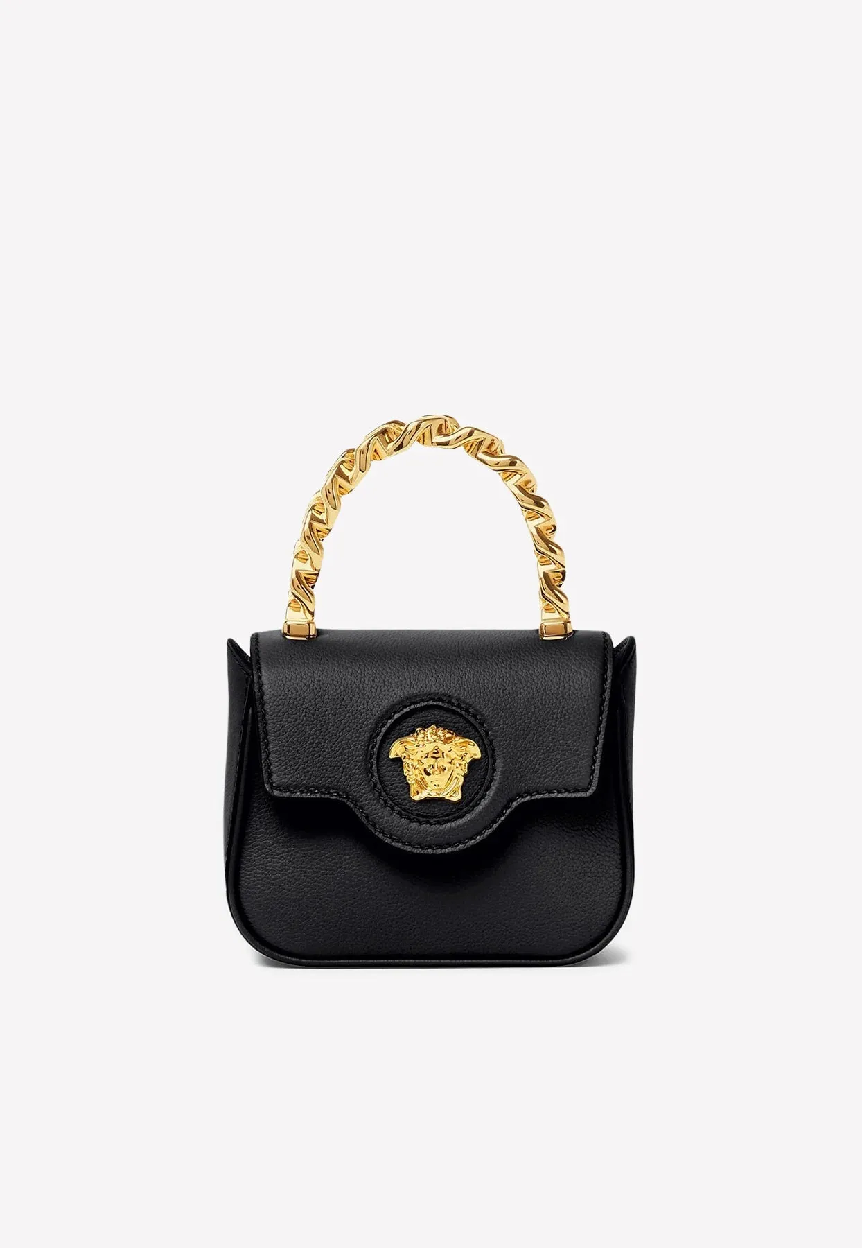 Mini La Medusa Leather Top Handle Bag
