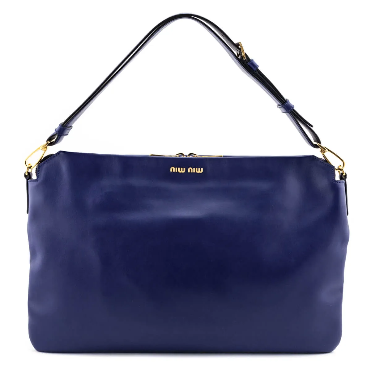 Miu Miu Blue Soft Calfskin Cloud Hobo