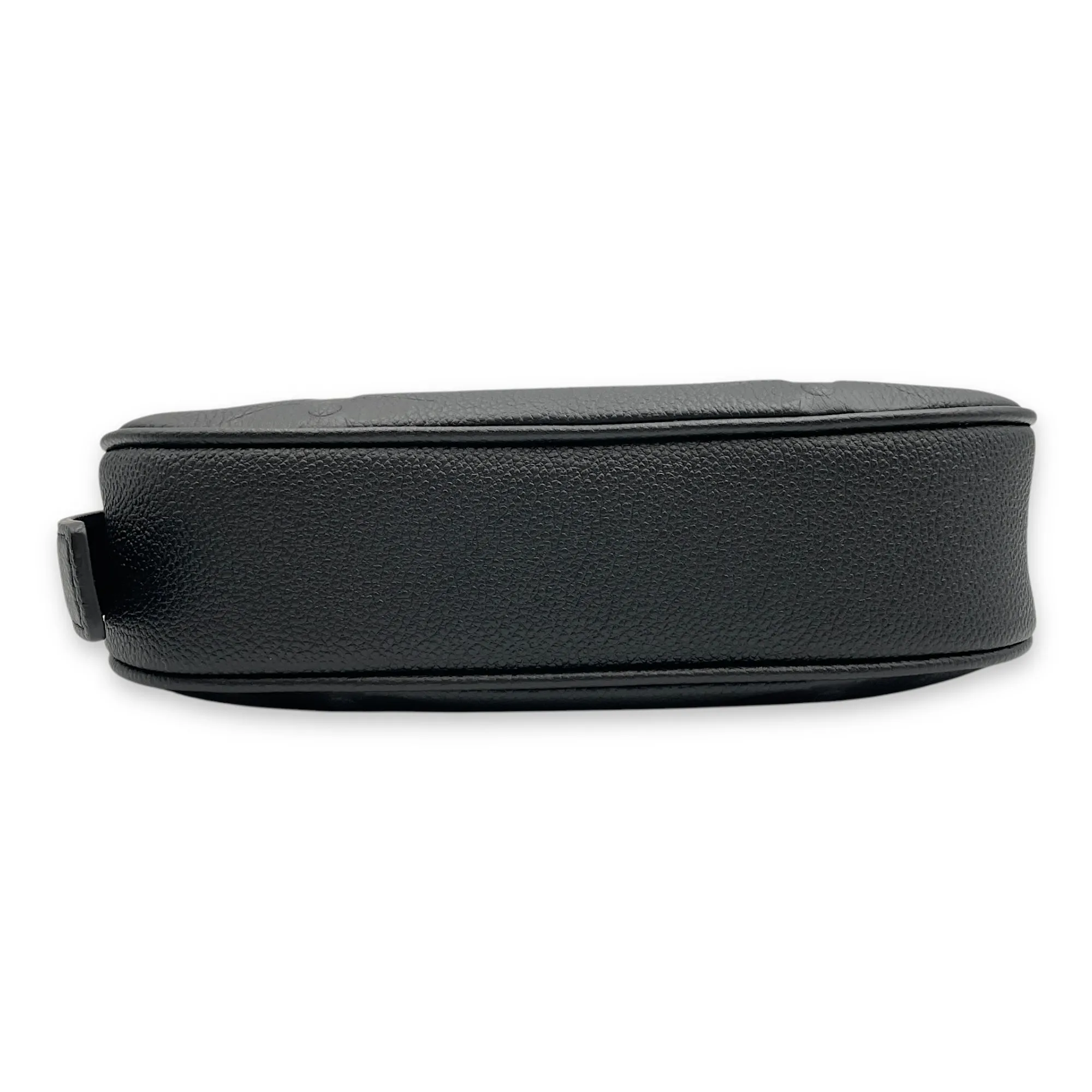 Moon Mini Black Shoulder Bag in Empriente Leather, Gold hardware