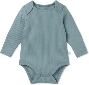 MORI Baby Unisex Long Sleeve Bodysuit Viscose from Bamboo and Organic Cotton - Comfortable Toddler Romper for Boys and Girls
