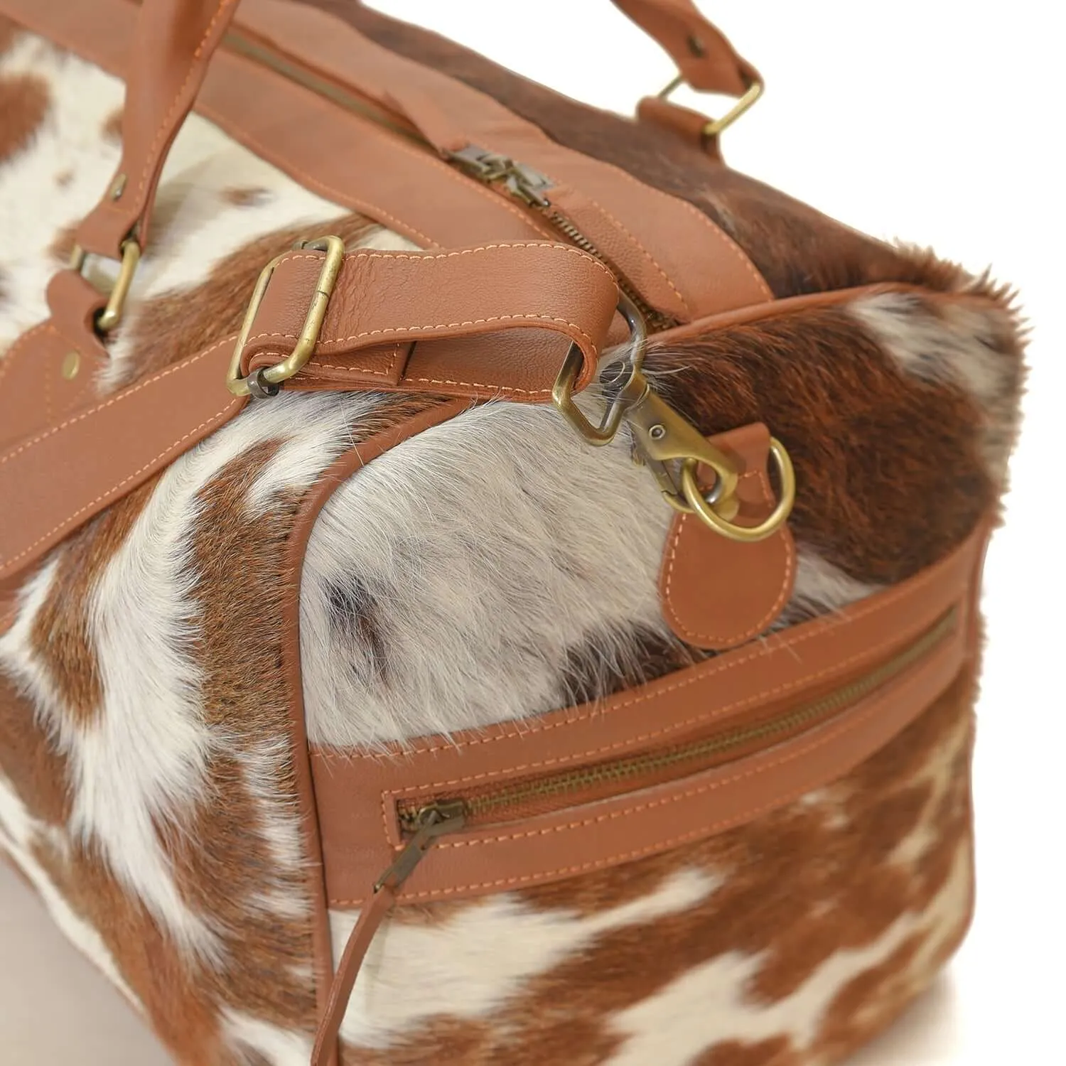 MOXI LEATHER DUFFEL BROWN