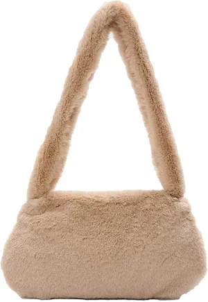Multi Pocket Shoulder Bags for Woman Lightweight Quilted Fabric Handbags for Women Womens Elegant Evening Bag(Khaki)