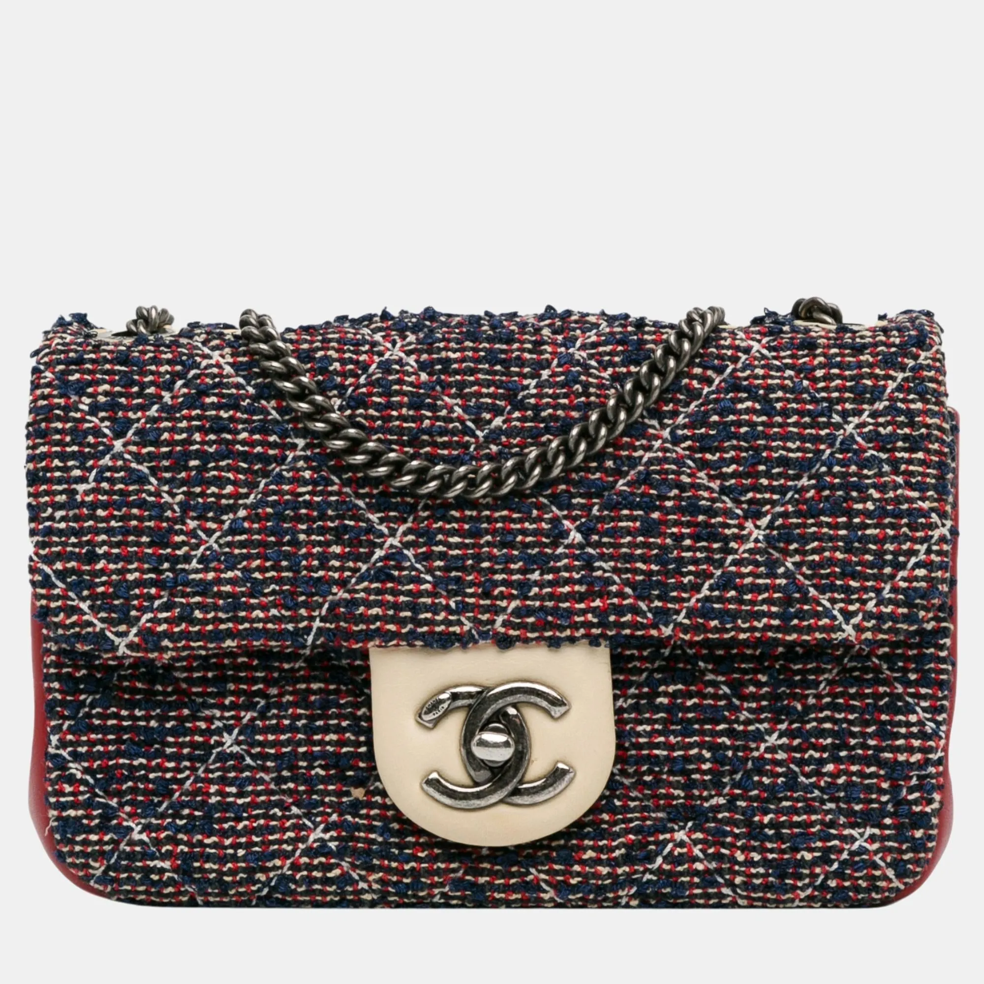 Multicolor CC Quilted Tweed Single Flap