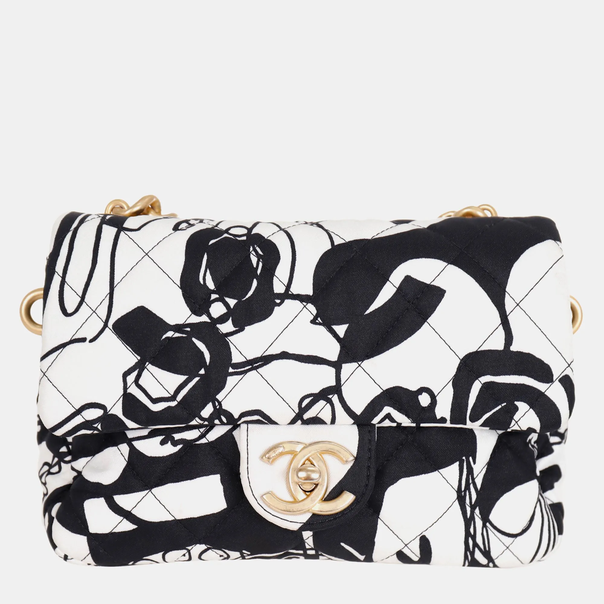 Multicolor Fabric Mini Dear Coco Single Flap Bag