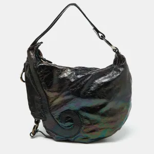 Multicolor Iridescent Leather Biga Hobo