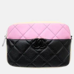 Multicolor Lambskin Leather Mini Camera Case