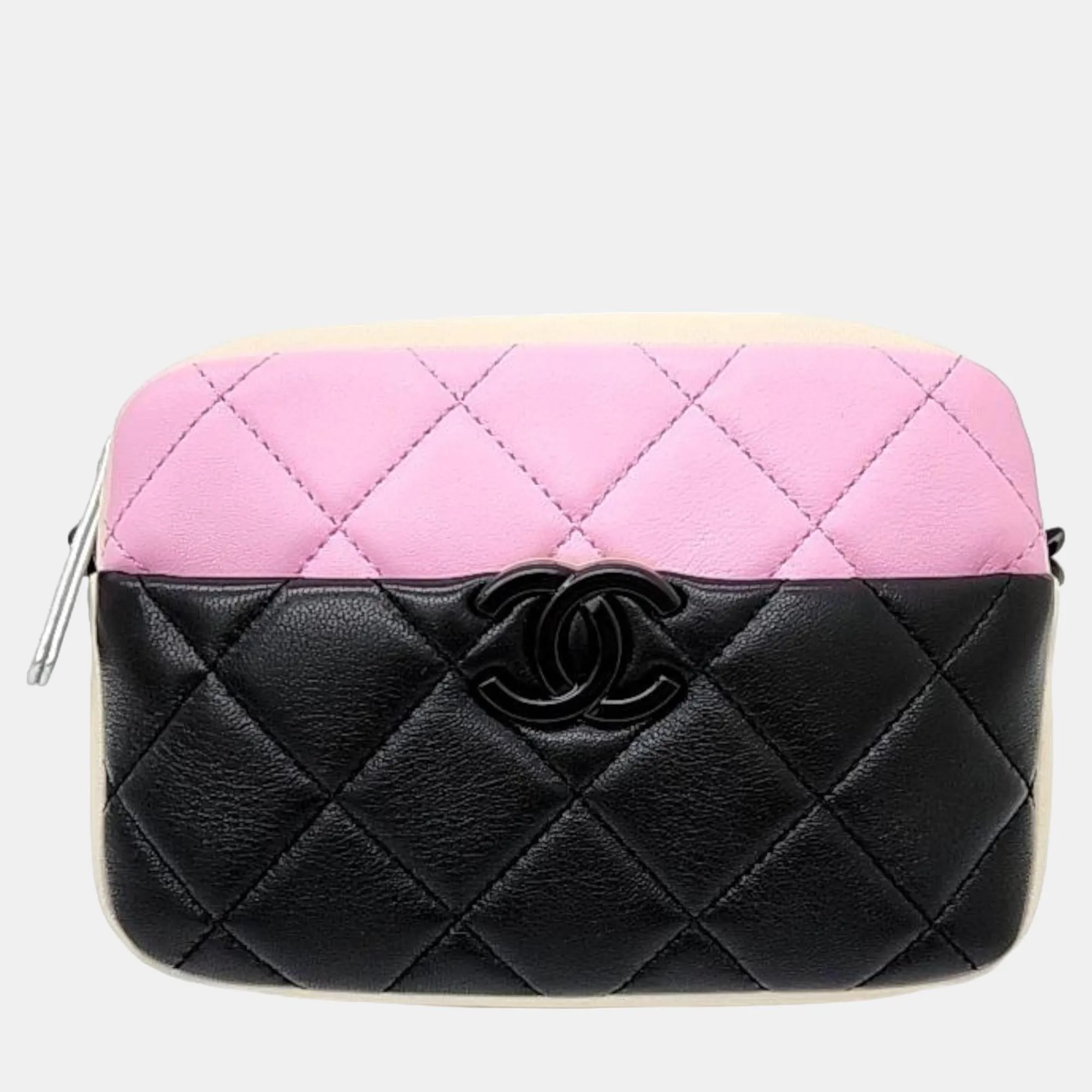 Multicolor Lambskin Leather Mini Camera Case