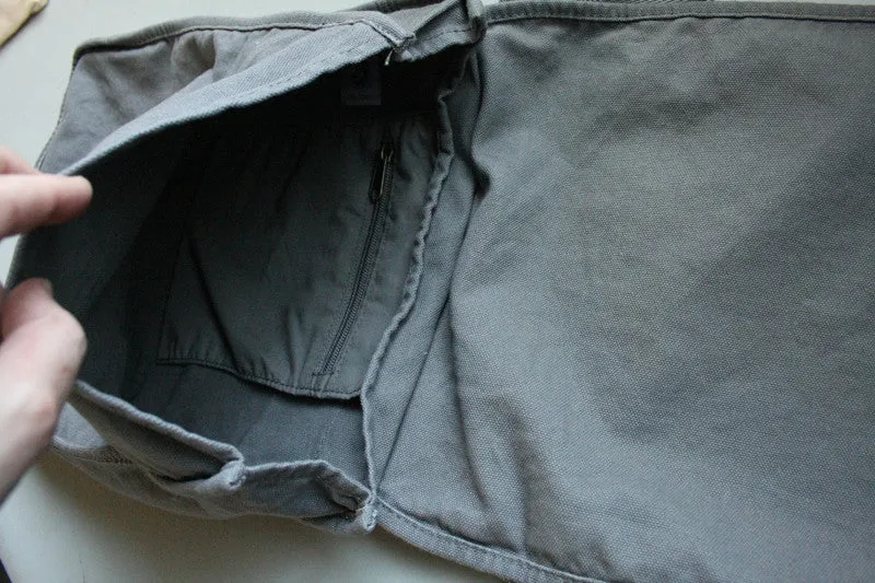 Mustache Grey Messenger Bag
